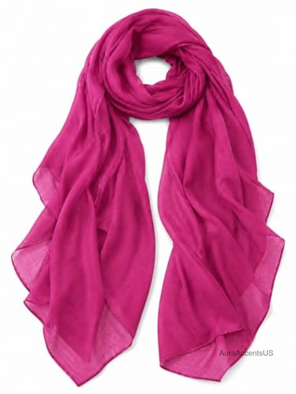 100% Polyester Long Fashion Scarf Lightweight Sheer Wrap Shawl Women